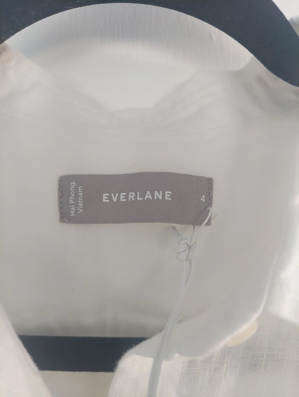 Everlane White Linen Shirt Size 4 - Picture 3 of 6